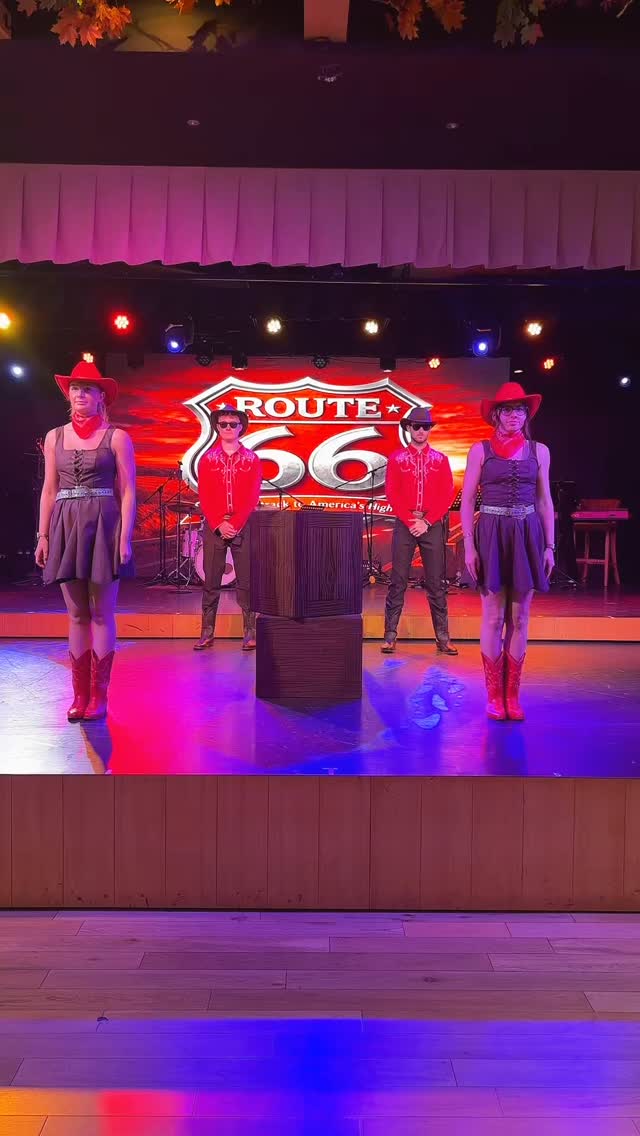 Y’all ready? 
Route 66 is LIVE!
‘The Soundtrack to America’s Highway’
Can we get a Yeehaw! 🤠 
.
.
.
#Route66 #bluefishents #newshow #warnertheatrecompany #countryshow 
💃🏻 @ellamaiholmes_ 
💃🏻 @hannahbruwnxx 
💃🏻 @x_sarah_doughty_x 
🕺🏻 @mitcheluk 
🕺🏻 @harrisondean27 
 🎬 @danielledrayton